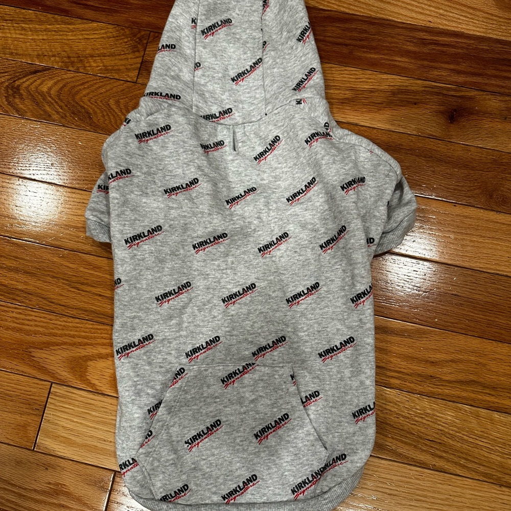 Kirkland Signature Gray Dog Hoodie